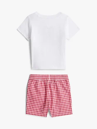 Conjunto de T-shirt e calções com monograma para bebés