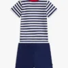 Conjunto de t-shirt e calções às riscas para bebés Conjunto de t-shirt e calções às riscas para bebés