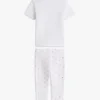 Conjunto de T-shirt e leggings com ponto de malha para bebés Conjunto de T-shirt e leggings com ponto de malha para bebés
