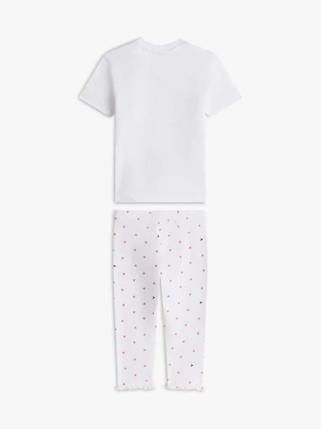 Conjunto de T-shirt e leggings com ponto de malha para bebés Conjunto de T-shirt e leggings com ponto de malha para bebés