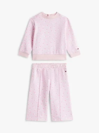Conjunto de top com estrelas e calças largas para bebés