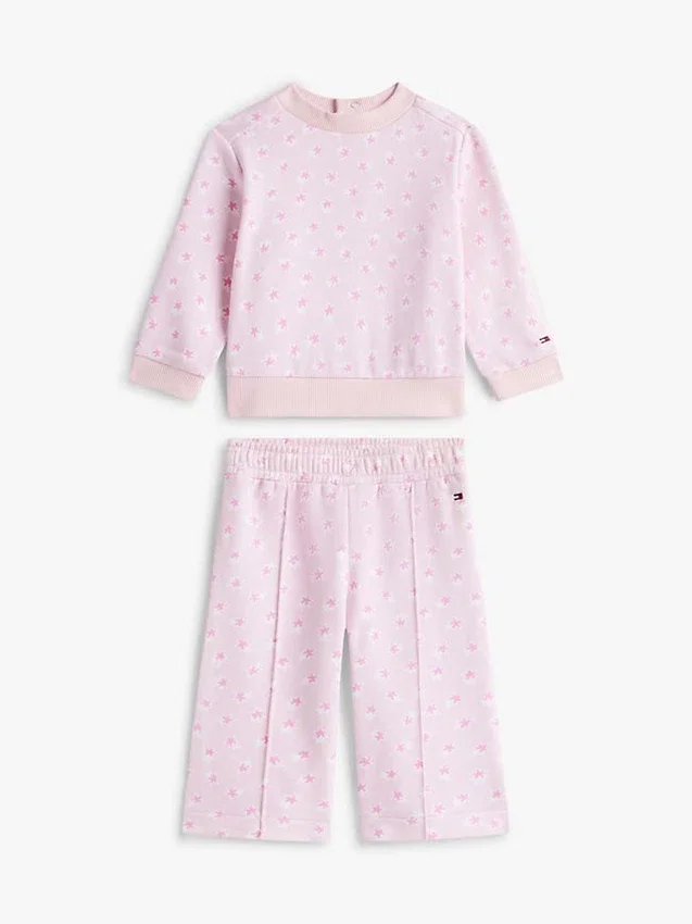 Conjunto de top com estrelas e calças largas para bebés Conjunto de top com estrelas e calças largas para bebés