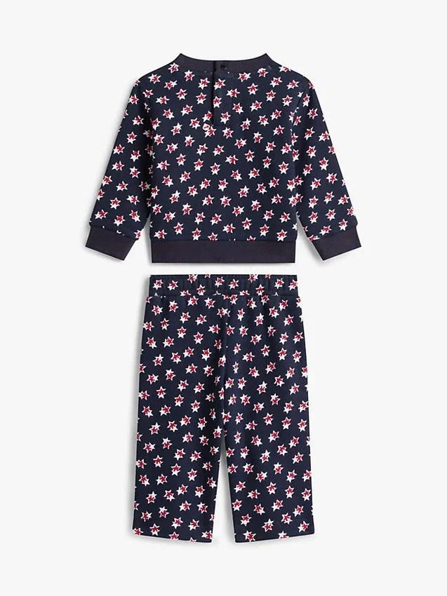 Conjunto de top com estrelas e calças largas para bebés Conjunto de top com estrelas e calças largas para bebés