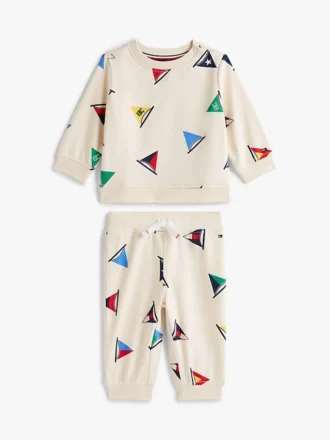 Conjunto de top e calças com bandeira de vela para bebés