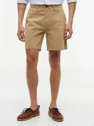 Corte Regular Calções Tommy com cintura confortável de 18 cm