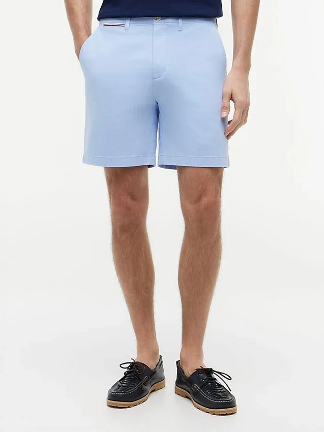 Corte Regular Calções Tommy com cintura confortável de 18 cm Corte Regular Calções Tommy com cintura confortável de 18 cm