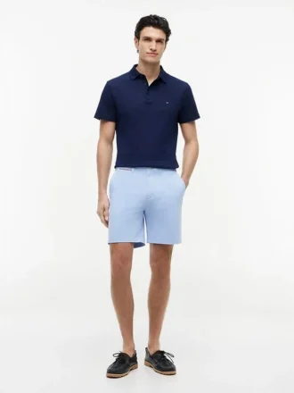 Corte Regular Calções Tommy com cintura confortável de 18 cm