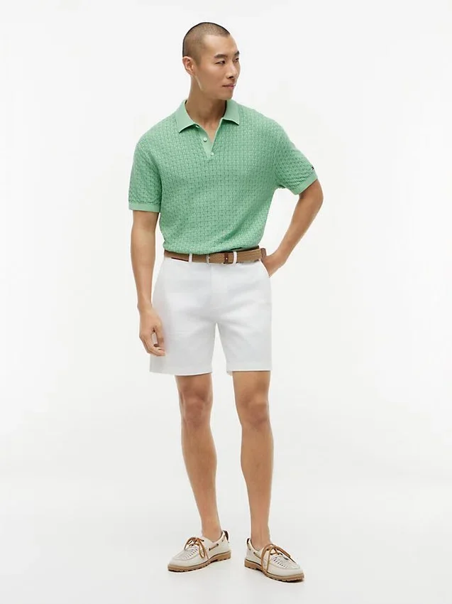 Corte Regular Calções Tommy com cintura confortável de 18 cm Corte Regular Calções Tommy com cintura confortável de 18 cm