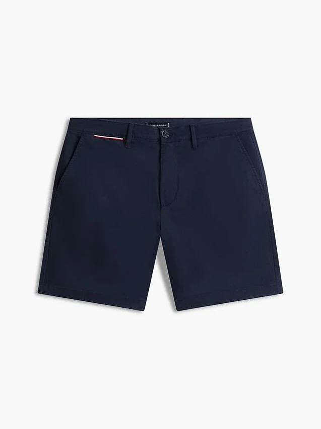 Corte Regular Calções Tommy com cintura confortável de 18 cm Corte Regular Calções Tommy com cintura confortável de 18 cm