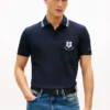 Corte regular Polo em piqué com emblema Monogram Corte regular Polo em piqué com emblema Monogram