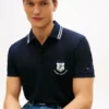 Corte regular Polo em piqué com emblema Monogram Corte regular Polo em piqué com emblema Monogram
