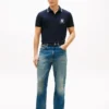 Corte regular Polo em piqué com emblema Monogram Corte regular Polo em piqué com emblema Monogram