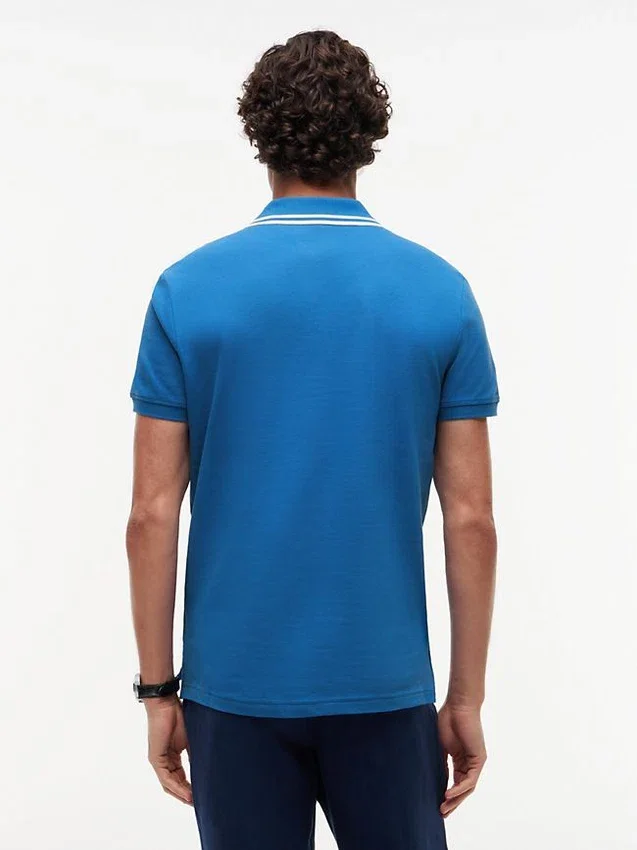 Corte regular Polo em piqué com emblema Monogram Corte regular Polo em piqué com emblema Monogram