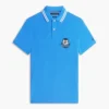 Corte regular Polo em piqué com emblema Monogram Corte regular Polo em piqué com emblema Monogram