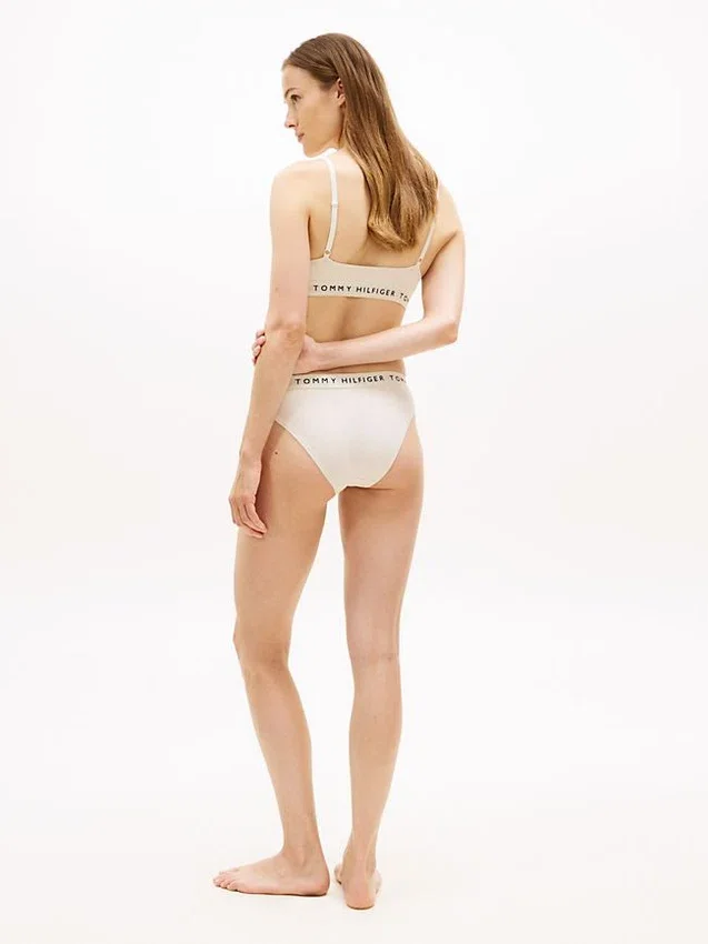 Cueca biquíni clássica em algodão elástico Cueca biquíni clássica em algodão elástico