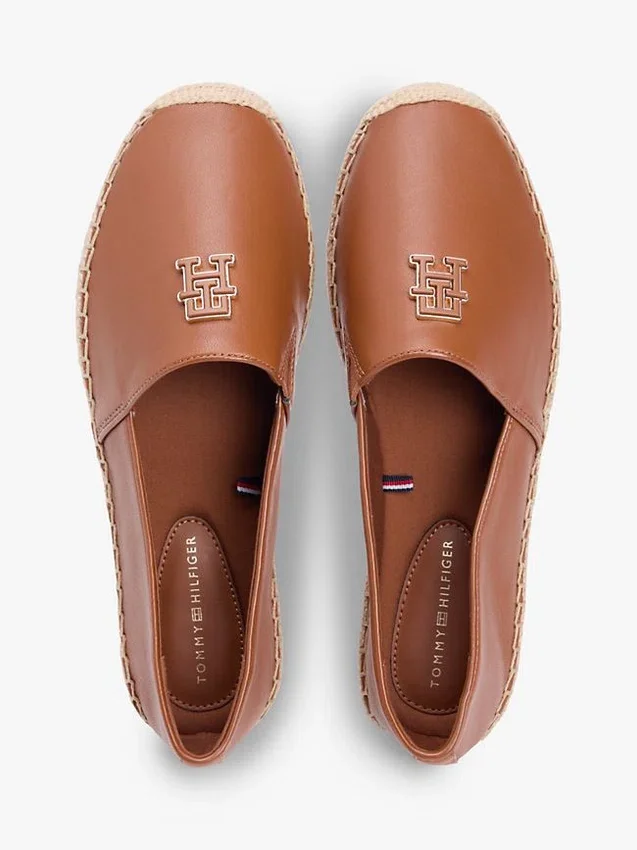 Espadrilha de couro com TH Monogram Espadrilha de couro com TH Monogram