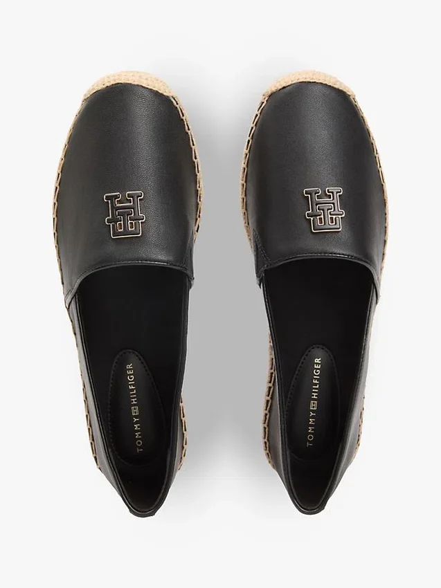 Espadrilha de couro com TH Monogram Espadrilha de couro com TH Monogram