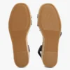 Espadrilha de plataforma com tiras de couro Espadrilha de plataforma com tiras de couro
