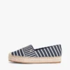 Espadrilha de plataforma em lona às riscas Espadrilha de plataforma em lona às riscas