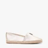 Espadrilha em couro metálico com TH Monogram Espadrilha em couro metálico com TH Monogram