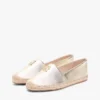 Espadrilha em couro metálico com TH Monogram Espadrilha em couro metálico com TH Monogram