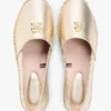 Espadrilha em couro metálico com TH Monogram Espadrilha em couro metálico com TH Monogram
