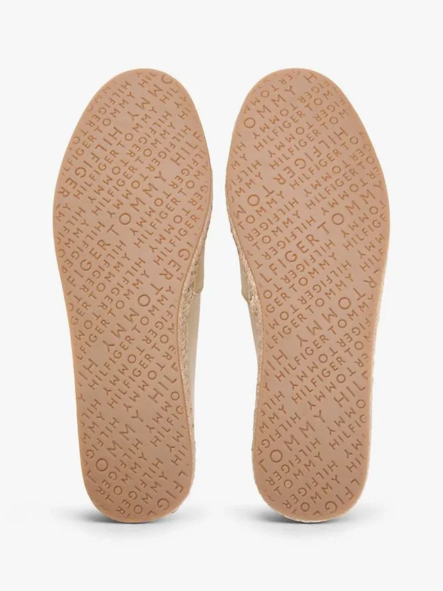 Espadrilha em couro metálico com TH Monogram Espadrilha em couro metálico com TH Monogram