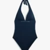 Fato de banho de uma peça com alças e logótipo Hilfiger Fato de banho de uma peça com alças e logótipo Hilfiger