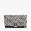 Fecho Monogram, corrente jacquard, mala a tiracolo Fecho Monogram, corrente jacquard, mala a tiracolo