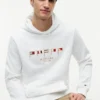 Hoodie com bandeira náutica bordada Hoodie com bandeira náutica bordada