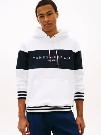 Hoodie com logótipo em blocos de cor