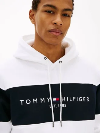 Hoodie com logótipo em blocos de cor