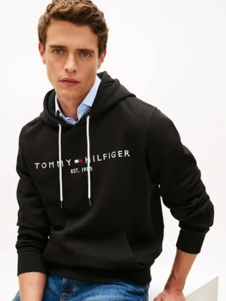 Hoodie com logótipo Tommy bordado