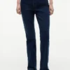 Jeans bootcut elásticos de cintura média Jeans bootcut elásticos de cintura média