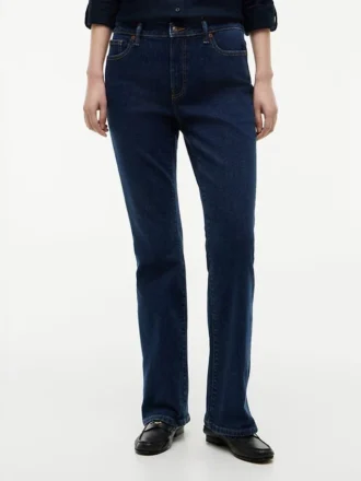 Jeans bootcut elásticos de cintura média