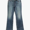 Jeans bootcut elásticos de cintura média Jeans bootcut elásticos de cintura média