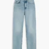 Jeans de cintura alta e corte cónico Jeans de cintura alta e corte cónico