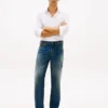Jeans de corte largo