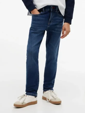 Jeans elásticos de corte justo para criança