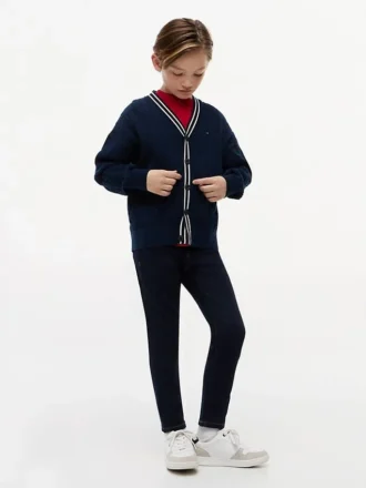 Jeans elásticos de corte justo para criança