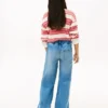 Jeans elásticos de corte largo para criança