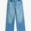 Jeans elásticos de corte largo para criança
