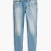 Jeans justos desbotados Jeans justos desbotados