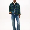 Jeans largos com efeito desgastado Jeans largos com efeito desgastado