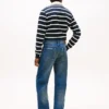 Jeans largos com efeito desgastado Jeans largos com efeito desgastado