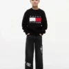 Jeans largos com estampado graffiti Hilfiger para criança