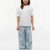 Jeans largos com riscas para criança