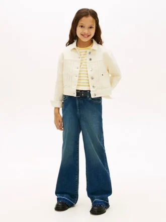 Jeans largos elásticos para criança