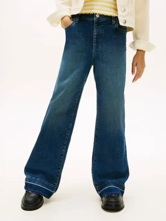 Jeans largos elásticos para criança
