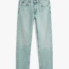Jeans regulares e retos com efeito desgastado Jeans regulares e retos com efeito desgastado